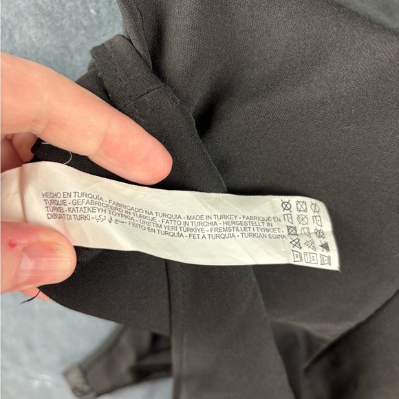 Zara Asymmetric Elegant Black Bodysuit Sz Medium - Picture 9 of 13